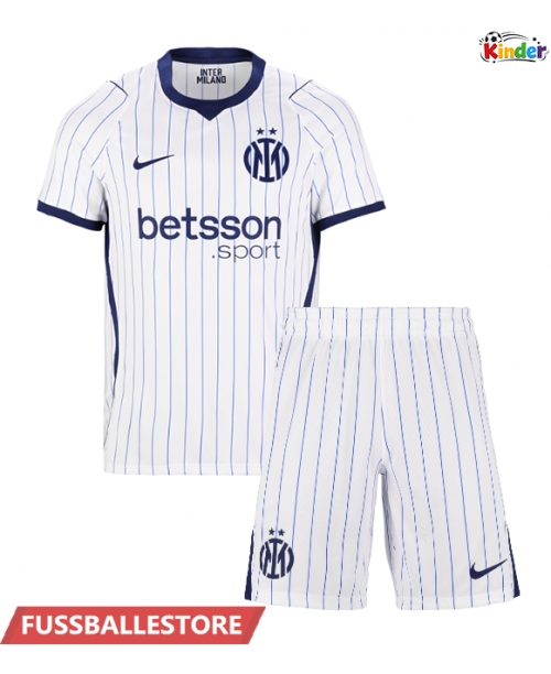Günstige Inter Milan Alessandro Bastoni #95 Auswärts Trikotsatzt Kinder 2026-27 Kurzarm (+ Kurze Hosen)